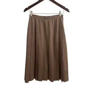 Vintage The Villager 100% Wool Pleated Midi Skirt Academia Old Money Grandmacore